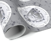 10th,11th,20th,25th,70th Wedding Jubileum Cadeaupapier (Rol Hoek)