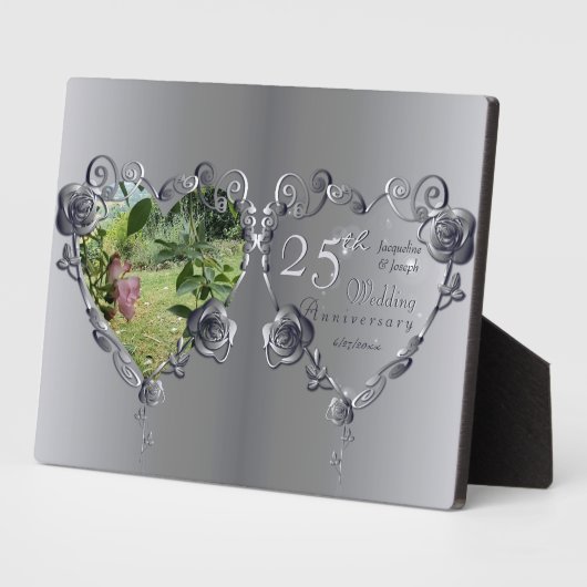 10th,11th,20th,25th,70th Wedding Jubileum Plaqu Fotoplaat (Zijkant)