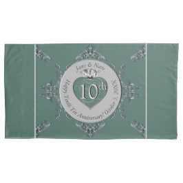 10th,11th,20th,25th Bruiloft Jubileum Kussensloop