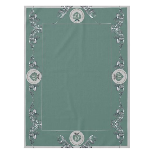 10th,11th,20th,25th Wedding Anniversary Tafelkleed (Voorkant)