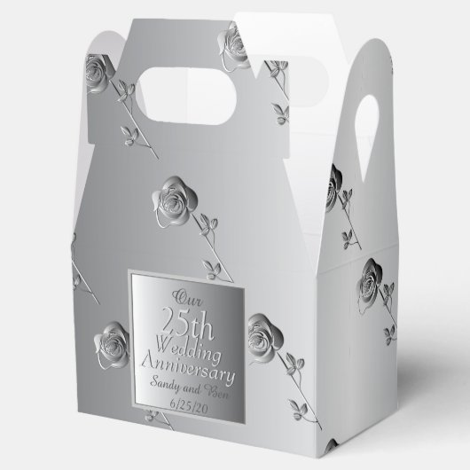 10th,20th,25th,70th Bruiloft Jubileum Rozen Bedankdoosjes (Geopend)