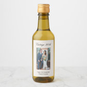 10th Anniversary Party Favor Custom Wedding Photo Wijn Etiket (Voorkant)