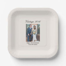 10th Anniversary Party Supplies Wedding Photo Papieren Bordje