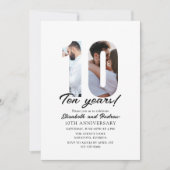 10th Anniversary with Photo Minimalist Kaart (Voorkant)