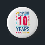 10th Birthday Boy Girl Kinder Son Daughter Ronde Button 5,7 Cm<br><div class="desc">10e verjaardag Jongen meisje Kinder jongen dochter 10 jaar oud</div>