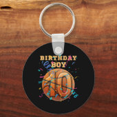 10th Birthday Boy Ten 10 Years Old Sketll Players Sleutelhanger (Voorkant)