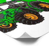 10th Birthday Boy Tractor Boerderij 10 Year Old Bi Poster (Hoek)