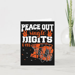 10th Birthday Boys Bysketbyll Peace Out Single Dig Kaart