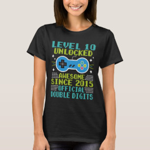 10th Birthday Boys Level 10 Ontgrendeld Geweldige T-shirt