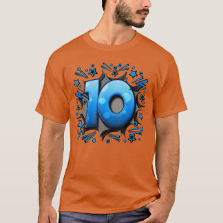 10th Birthday Comic Style 10 Year Old 10th Birthda T-shirt