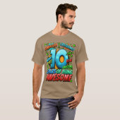 10th Birthday Comic Style Awesome Since 2013 10 Ye T-shirt (Voorkant volledig)