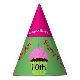 10th Birthday Cupcake Balloons Gepersonaliseerde P Feesthoedjes