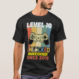 10th Birthday Gamer 10 Year Old Funny Bday Boy Nin T-shirt