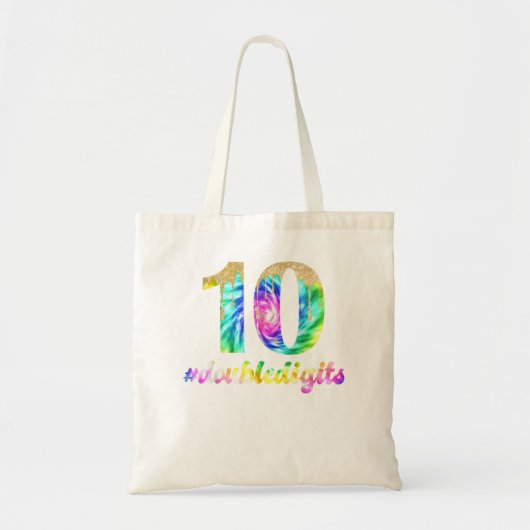 10th Birthday Gift Double Digits Girls Ten T Shirt Tote Bag (Voorkant)