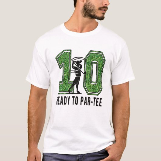 10Th Birthday Golfer Boy Ten Year Old Golf Player T-shirt (Voorkant)