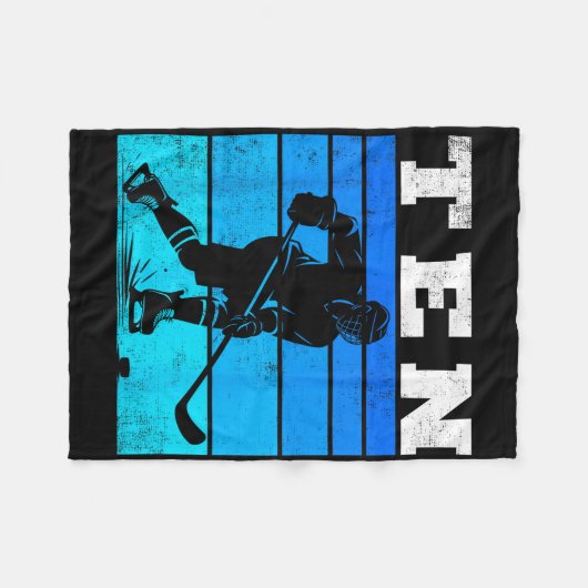 10th Birthday Ice Hockey Boys Ten Hockey Birthday  Fleece Deken (Voorkant (Horizontaal))