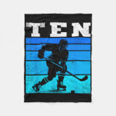 10th Birthday Ice Hockey Boys Ten Hockey Birthday  Fleece Deken (Voorkant)