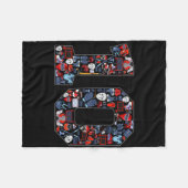 10th Birthday Ice Hockey Themed 10 Year Old Party Fleece Deken (Voorkant (Horizontaal))