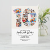 10th Birthday Invitation - Number 10 Kaart (Staand voorkant)