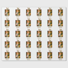 10th birthday photo name date simple brown beige b cadeaupapier