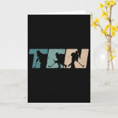 10th Birthday Retro Ice Hockey 10 Years Old Boy Gi Kaart (Gele Bloem)