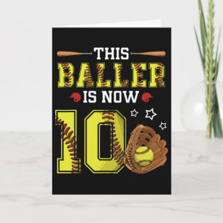 10th Birthday Softll This Ller Is Now Ten 10 Years Kaart