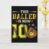 10th Birthday Softll This Ller Is Now Ten 10 Years Kaart (Gele Bloem)