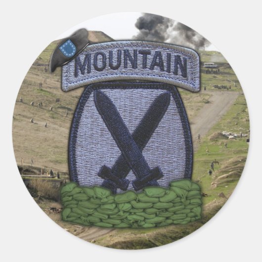 10th Mountain Division Fort Drum Patch Stickers (Voorkant)