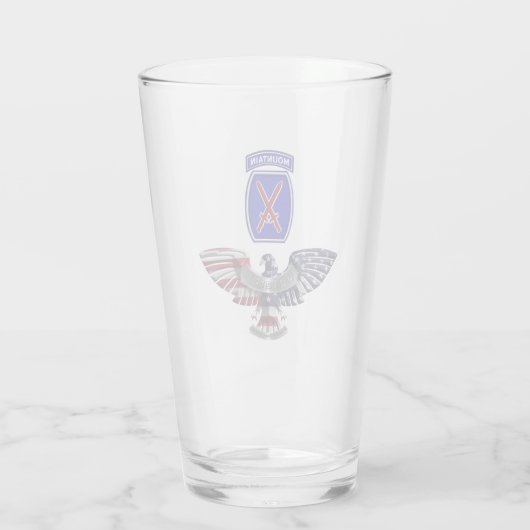 10th Mountain Division "Klim naar de glorie" Eagle Glas (Achterkant)