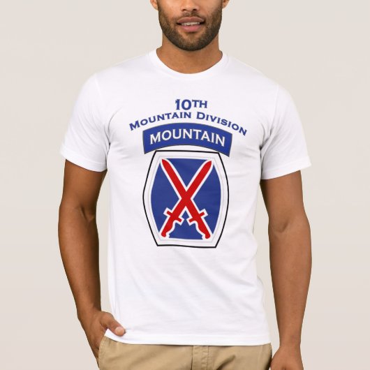 10th Mountain Division-schouderpleister T-shirt (Voorkant)
