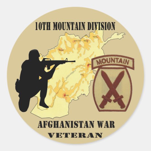 10th Mountain Division Veteran Stickers (Voorkant)