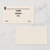 10th Mountain Division veteranen patch visitekaart Visitekaartje (Voorkant / Achterkant)