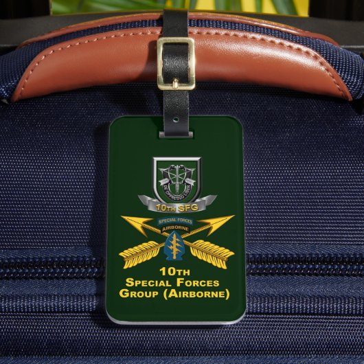 10th Special Forces Group  Bagagelabel (Voorkant Insitu 2)