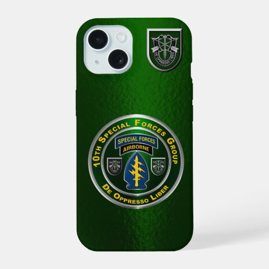 10th Special Forces Group iPhone 15 Case (Achterkant)