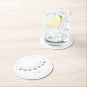 10th Tin Wedding Anniversary Bunting Ronde Kartonnen Onderzetter (Insitu)