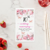 10th Tin Wedding Jubileum Blush Rozen Servet (Insitu)
