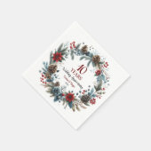 10th Tin Wedding Jubileum Elegant Winter Servet (Hoek)