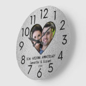 10th Tin Wedding Jubileum Paar Naam Foto Grote Klok (Hoek)