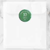 10th Tin Wedding Sage Green Wax Seal Sticker (Tas)