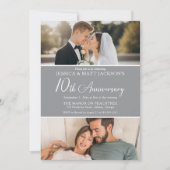 10th Wedding Anniversary Celebration Then and Now Kaart (Voorkant)