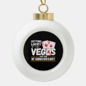 10th Wedding Anniversary - Couples Las Vegas Trip Keramische Bal Ornament (Voorkant)