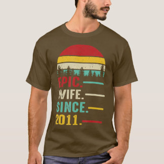 10th Wedding Anniversary Gift for Her Epic Wife T-shirt