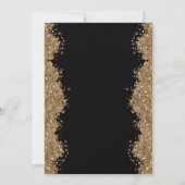 10th Wedding Anniversary Gold Faux Glitter Kaart (Achterkant)