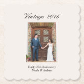10th Wedding Anniversary Party Personalized Photo Kartonnen Onderzetters (Voorkant)