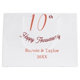 10th wedding anniversary peach pastel name retro b groot cadeauzakje