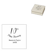 10th wedding anniversary peach pastel name retro b rubberstempel (Gestempeld)