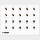 10th wedding anniversary photo name couple Romanti Ronde Sticker (Vel)