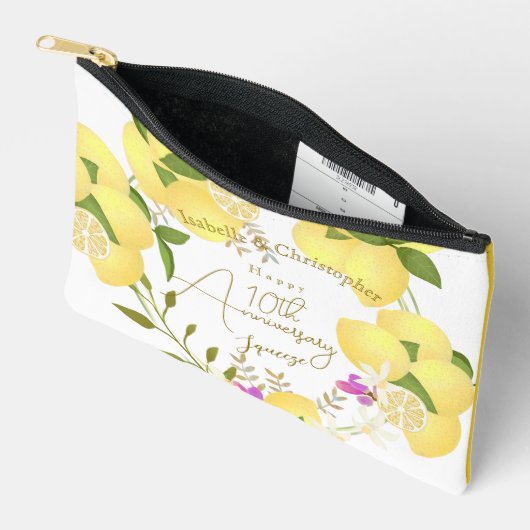 10th Wedding Anniversary Summer Lemon Squeeze Etui (Open)
