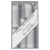 10th Wedding Anniversary, Tin Anniversary Klein Cadeauzakje (Achterkant)