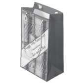 10th Wedding Anniversary, Tin Anniversary Klein Cadeauzakje (Voorkant Gekanteld)